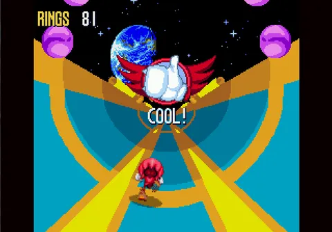 Sonic 3D in 2D - Special Stage with Knuckles in 3D ring chase