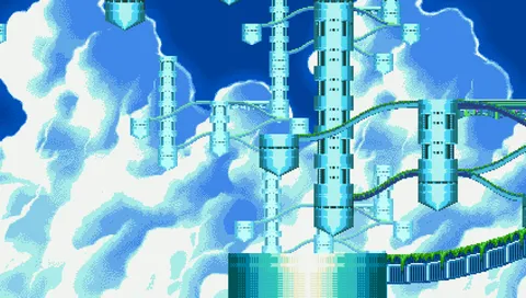 Sonic Before the Sequel '26 - Ice zone with frozen towers and clouds