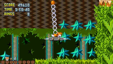 Sonic Before the Sequel '26 - Tails exploring a zone with star-shaped plants
