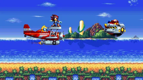 Sonic Megamix Mania - Starry Night Zone speed section under moonlit sky