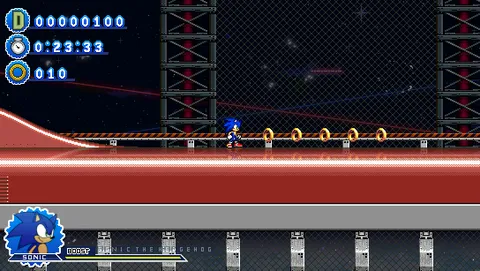 Sonic Definitive - Egg Gate Zone gameplay with boost HUD indicator