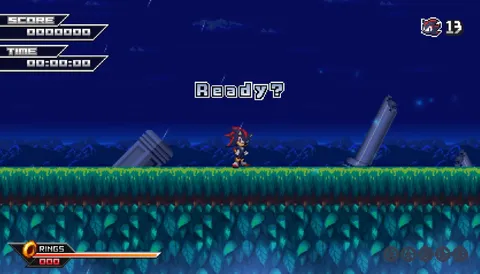 Sonic Dimensions - Shadow ready screen before a zone