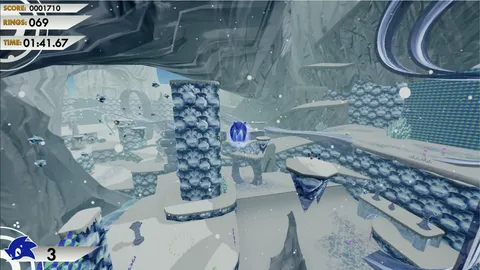 Sonic Encore - Ice Cap Zone snowy 3D landscape