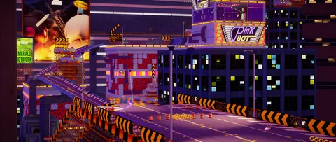 Sonic GT - Sunset Boulevard neon streets and billboards