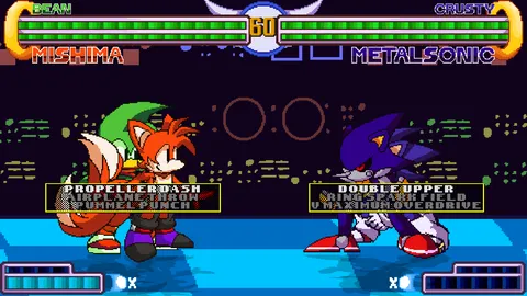 Sonic The Fighters Blitz Hyper Edition - Tag team pre-battle screen showing special moves