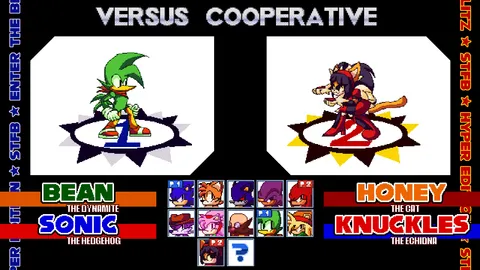 Sonic The Fighters Blitz Hyper Edition - Character select screen showing full roster