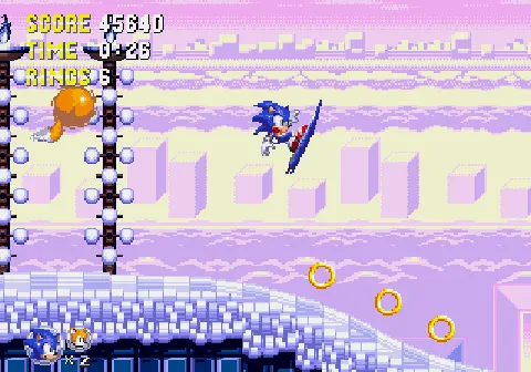 Sonic Triple Trouble 16-Bit - Great Turquoise Zone gameplay