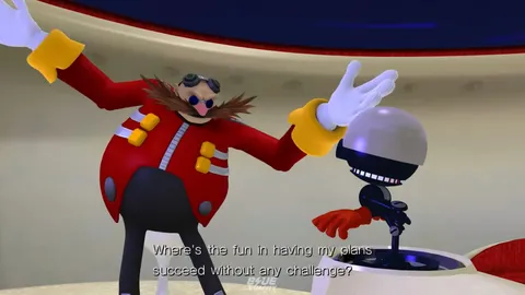Sonic Unleashed Recompiled - Eggman and Orbot cutscene running in HD